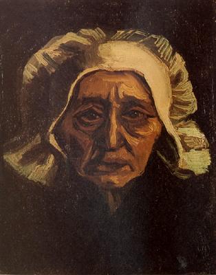 Vincent Van Gogh Head of an old Peasant Woman with White Cap (nn04) oil painting picture